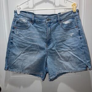 American Eagle Light Blue Highest Rise Baggy Shorts NWT
